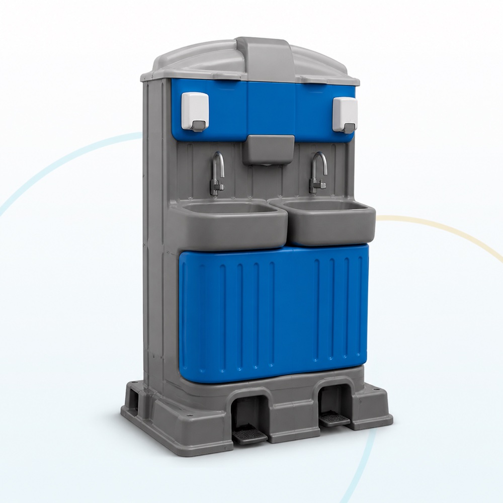 Vrijstaand mobiel handwasstation
