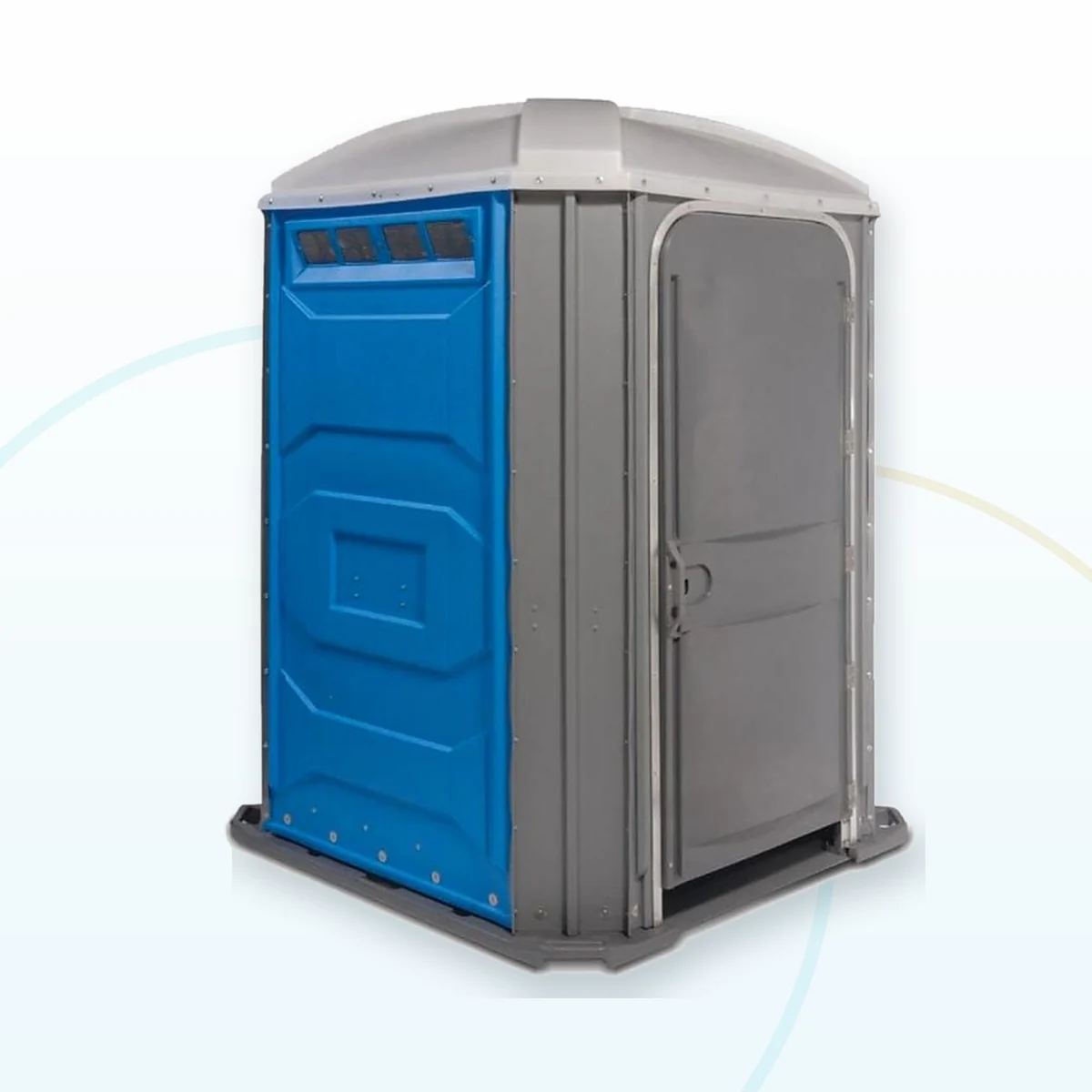 Volledige grijs-blauwe mobiele toiletcabine zonder spoeling